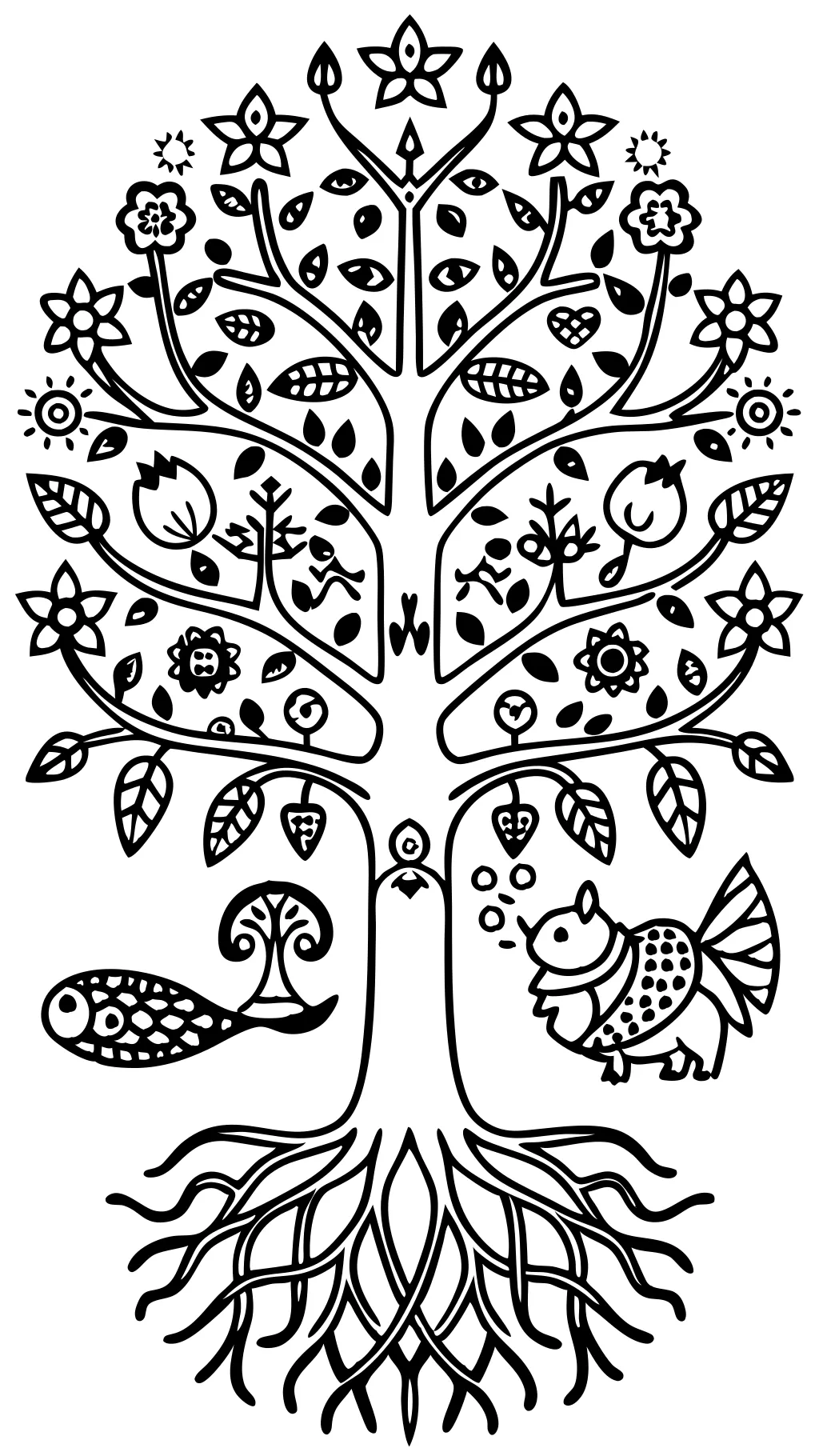 tree of life coloring page